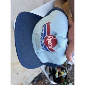 Vintage Rheem Heating And Cooling Cap/Hat Mesh Snap Back USA Made